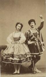 Emma Livry et Louis Mérante dans le Papillon (acte 1) - Photo : BNF/Gallica