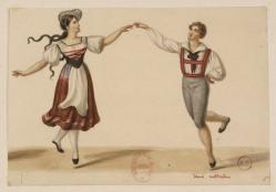 Deux danseurs dans Nathalie ou la laitière suisse (Source image : Gallica)